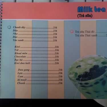Thực đơn- Cafe Sweet Love - Trà Sữa & Xiên Que