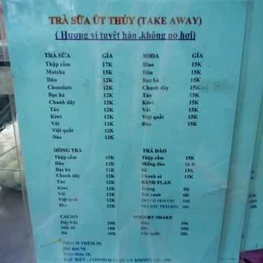 Thực đơn- Ăn vặt Út Thúy - Trà Sữa 12K
