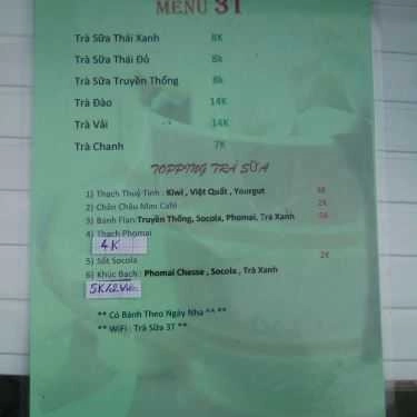 Thực đơn- Ăn vặt 3T - Trà Sữa