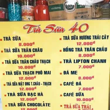 Thực đơn- Cafe Trà Sữa 40