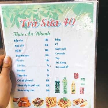 Thực đơn- Cafe Trà Sữa 40