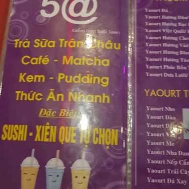 Thực đơn- Trà Sữa 5@ - Cafe, Kem & Thức Ăn Nhanh