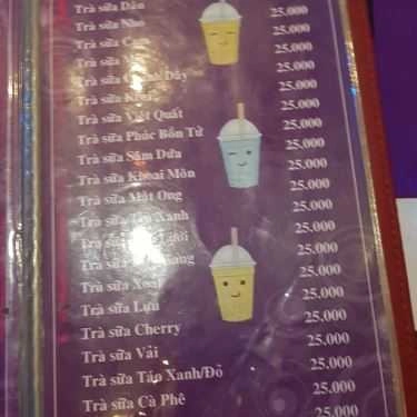 Thực đơn- Trà Sữa 5@ - Cafe, Kem & Thức Ăn Nhanh