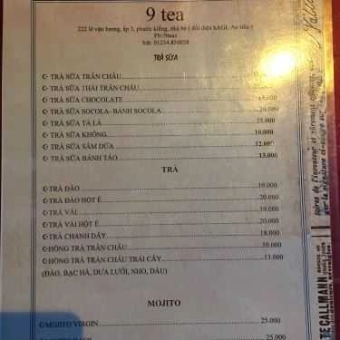 Thực đơn- Ăn vặt Trà Sữa 9Tea