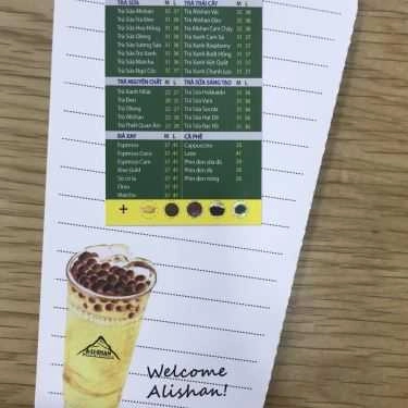 Thực đơn- Cafe Trà Sữa Alishan