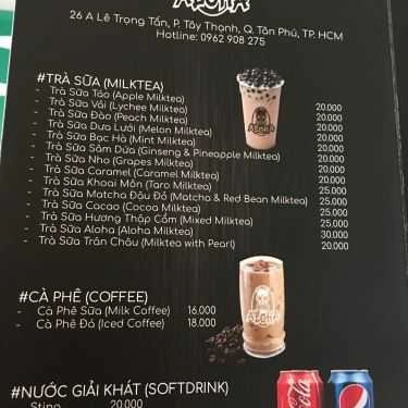 Thực đơn- Cafe Trà Sữa Aloha