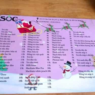 Thực đơn- Cafe Sóc - Trà Sữa & Ăn Vặt