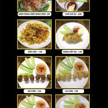 Thực đơn- Cafe Trà Sữa - Ăn Vặt K2