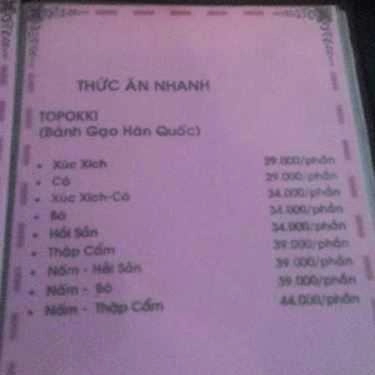 Thực đơn- Cafe Trà Sữa APA