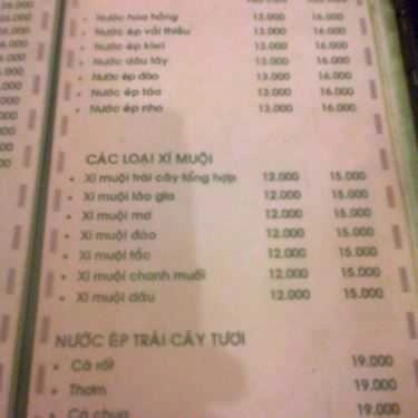 Thực đơn- Cafe Trà Sữa APA