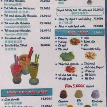 Thực đơn- Cafe Trà Sữa Băng Thành  - Minh Phụng