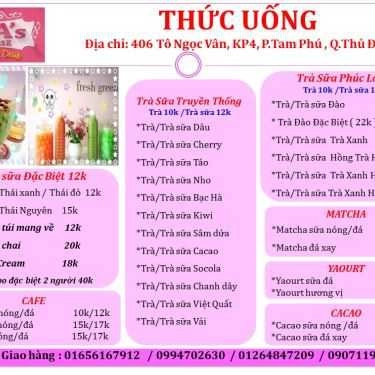 Thực đơn- Cafe Trà Sữa B.A's House - Food & Drink