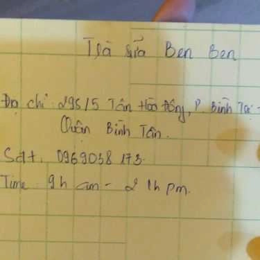 Tổng hợp- Cafe Ben Ben - Trà Sữa Nhà Làm