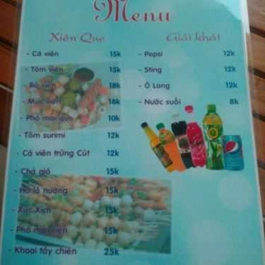 Thực đơn- Ăn vặt Trà Sữa Binggo