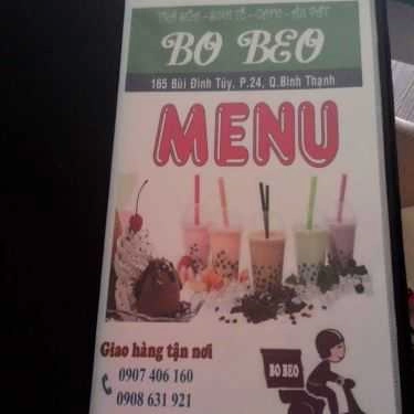 Thực đơn- Cafe Trà Sữa Bo Beo