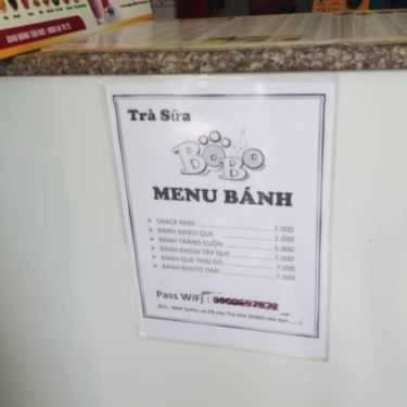 Thực đơn- Cafe Trà Sữa Bobo - Bành Văn Trân