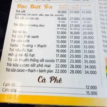 Thực đơn- Cafe Trà Sữa Bobo - Bành Văn Trân