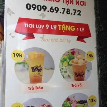 Thực đơn- Cafe Trà Sữa Bobo - Bành Văn Trân