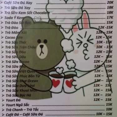 Thực đơn- Ăn vặt Quán Brown & Cony - Trà Sữa