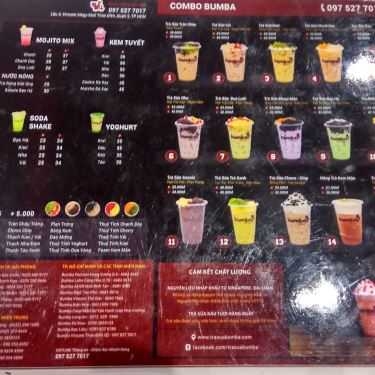 Thực đơn- Cafe Trà Sữa Bumba - Vincom Mega Mall Thảo Điền