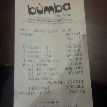 Tổng hợp- Cafe Trà Sữa Bumba - AEON Mall Bình Tân