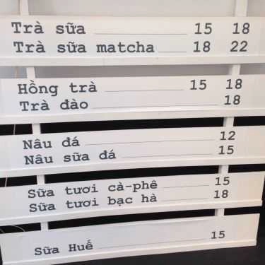 Thực đơn- Cafe Trà Sữa Cá Chép