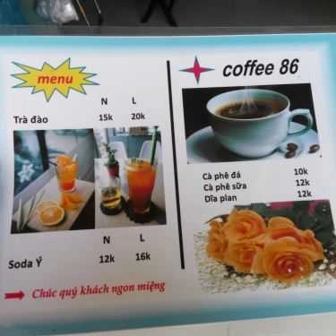 Thực đơn- 86 Cafe & Trà Sữa