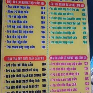Thực đơn- Út Châu - Trà Sữa & Cafe
