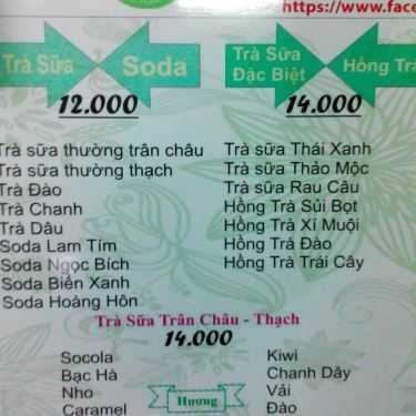 Thực đơn- Cafe Trà Sữa - Cà Rem, Kem Tự Chọn