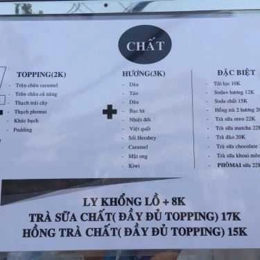 Thực đơn- Ăn vặt Trà Sữa Chất
