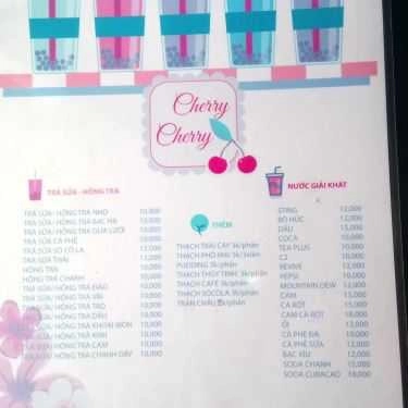 Thực đơn- Cafe Trà Sữa Cherry Cherry