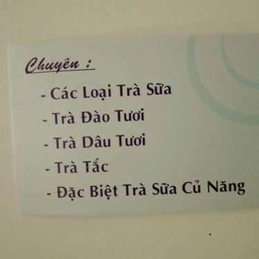 Thực đơn- Ăn vặt Trà Sữa Chia