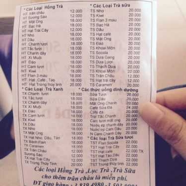 Thực đơn- Cafe Trà Sữa Cuộc Sống Dễ Dàng - Bùi Thị Xuân