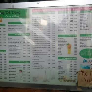 Thực đơn- Cafe Trà Sữa Cuộc Sống Dễ Dàng - Bùi Thị Xuân