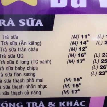 Thực đơn- Cafe Trà Sữa Da Vic - Minh Phụng
