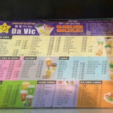 Thực đơn- Cafe Trà Sữa Da Vic - Minh Phụng