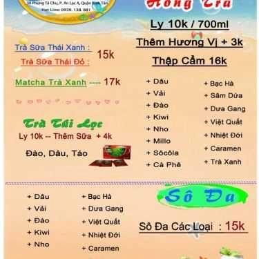 Thực đơn- Cafe Trà Sữa Di Di