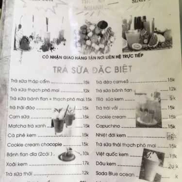 Thực đơn- Cafe Trà Sữa Đồng Khởi