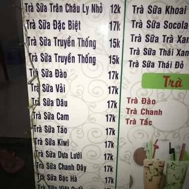 Thực đơn- Cafe Trà Sữa EMA - Tô Vĩnh Diện