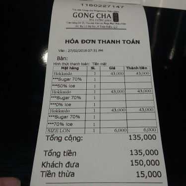Tổng hợp- Cafe Trà Sữa Gong Cha - 貢茶 - Masteri