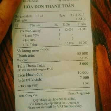 Tổng hợp- Cafe Trà Sữa Gong Cha - 貢茶 - Vinhomes Central Park