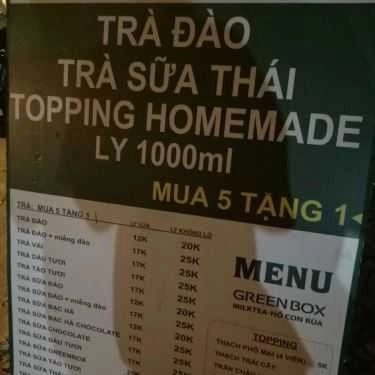 Thực đơn- Ăn vặt Trà Sữa Greenbox - Hồ Con Rùa