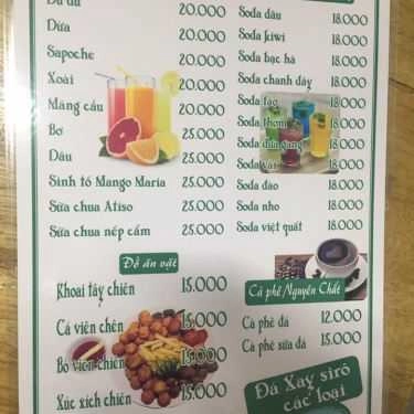 Thực đơn- Cafe Trà Sữa H2U