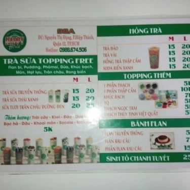 Thực đơn- Cafe Happy House - Trà Sữa Nhà Làm - Nguyễn Thị Đặng