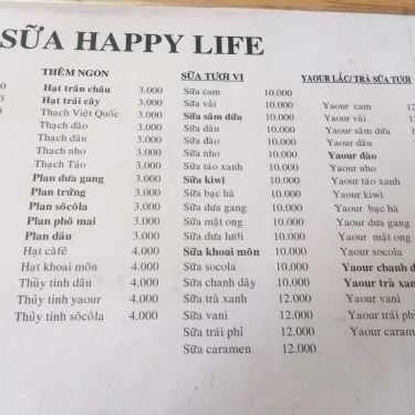 Thực đơn- Cafe Trà Sữa Happy Life - Phan Huy Ích