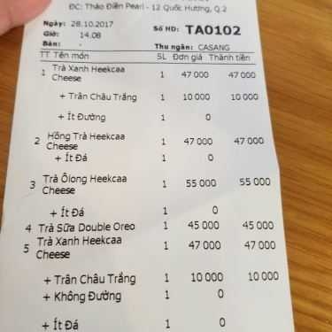 Tổng hợp- Cafe Trà Sữa Heekcaa Sài Gòn - Thảo Điền Pearl
