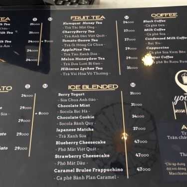 Thực đơn- Cafe HIA Corner - Thân Văn Nhiếp