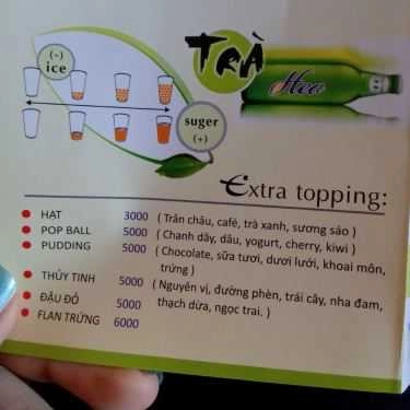 Thực đơn- Cafe Trà Sữa High Tea - Trần Huy Liệu