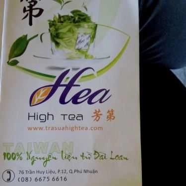 Thực đơn- Cafe Trà Sữa High Tea - Trần Huy Liệu
