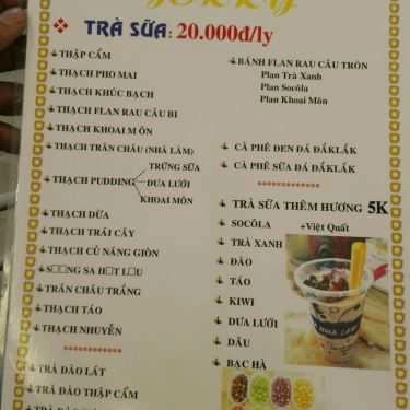 Thực đơn- Cafe Trà Sữa Jerry